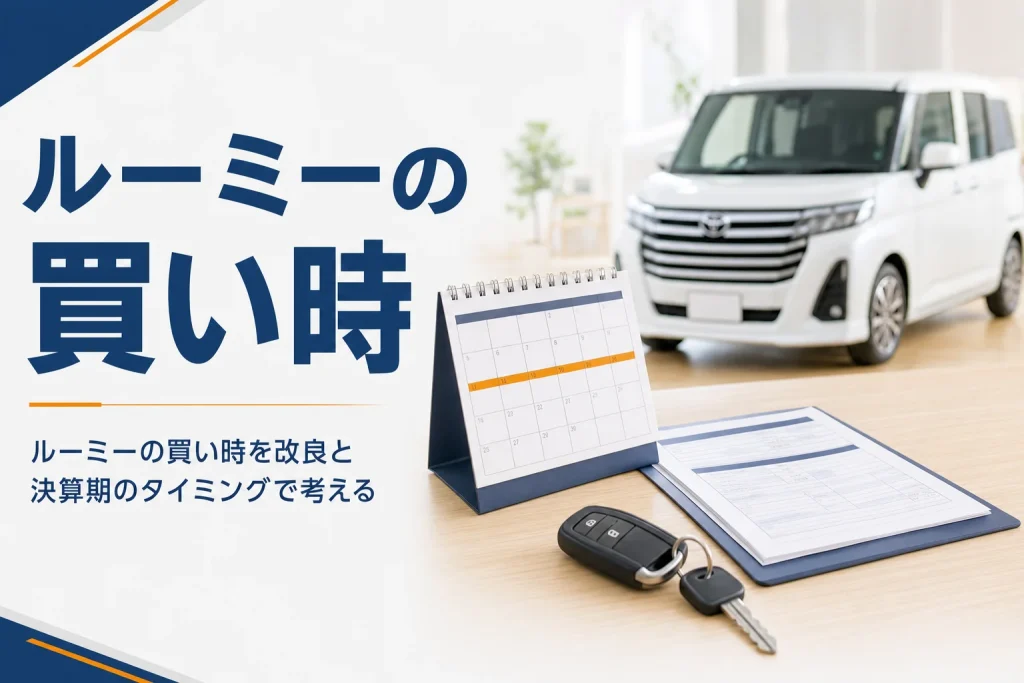 ルーミーの買い時をカレンダーで考えるイメージ