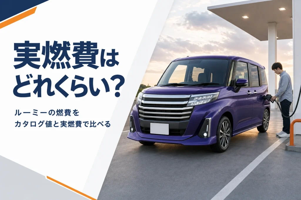 ルーミーがガソリンスタンドで給油しているイメージ