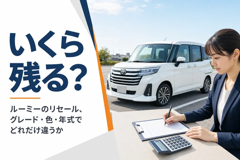 ルーミーのリセールバリューをイメージした写真
