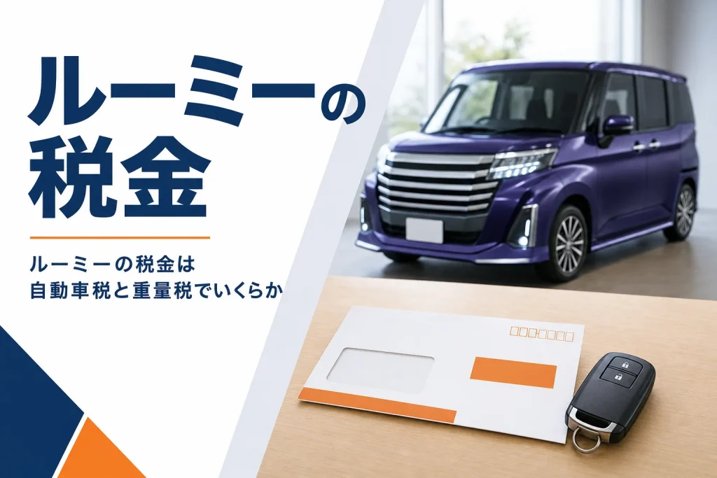 納税通知書の封筒と車のキー