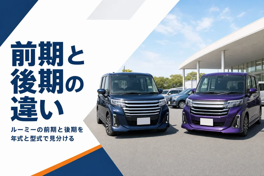 前期と後期のルーミーが並ぶイメージ